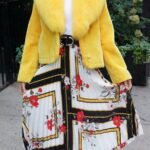 Zuki Yellow Sheared Beaver Jacket Fox Collar 47774